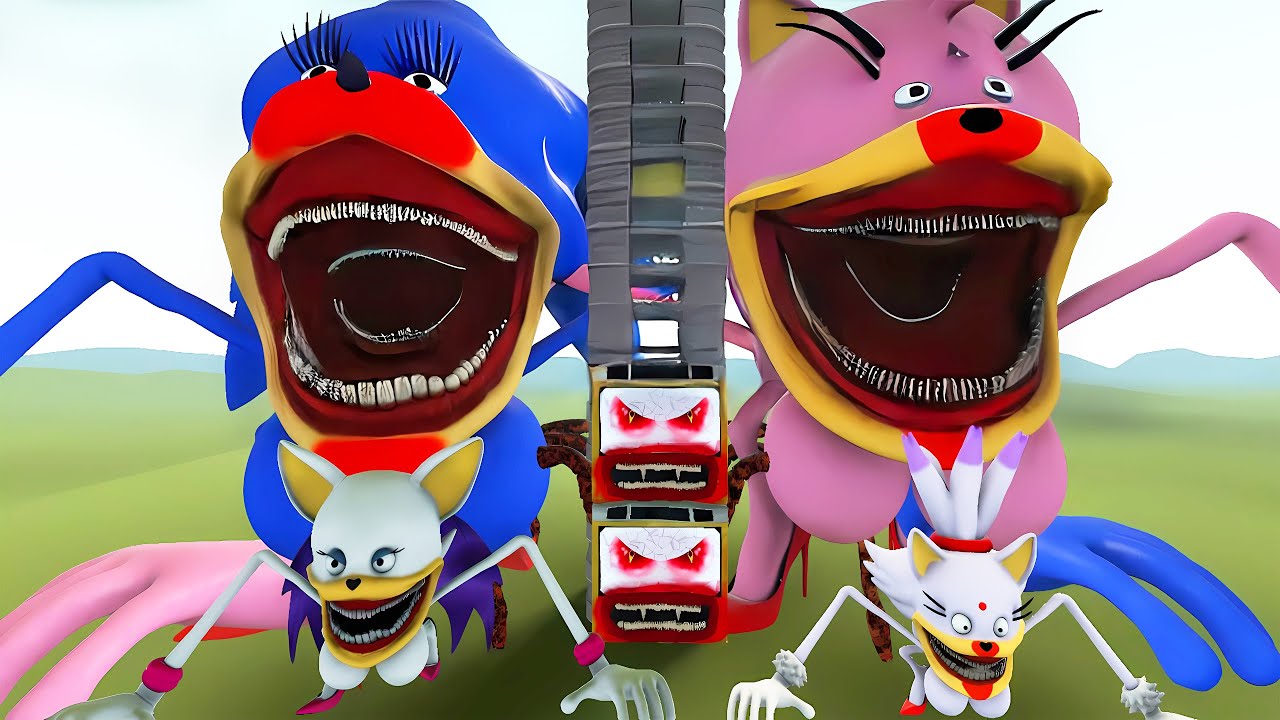 SPARTAN KICKING & MEGA PUNCH NEW SHIN SONIC TAPES LOVE STORY! THE SONIC TAPES ANIMATION IN GMOD!!!