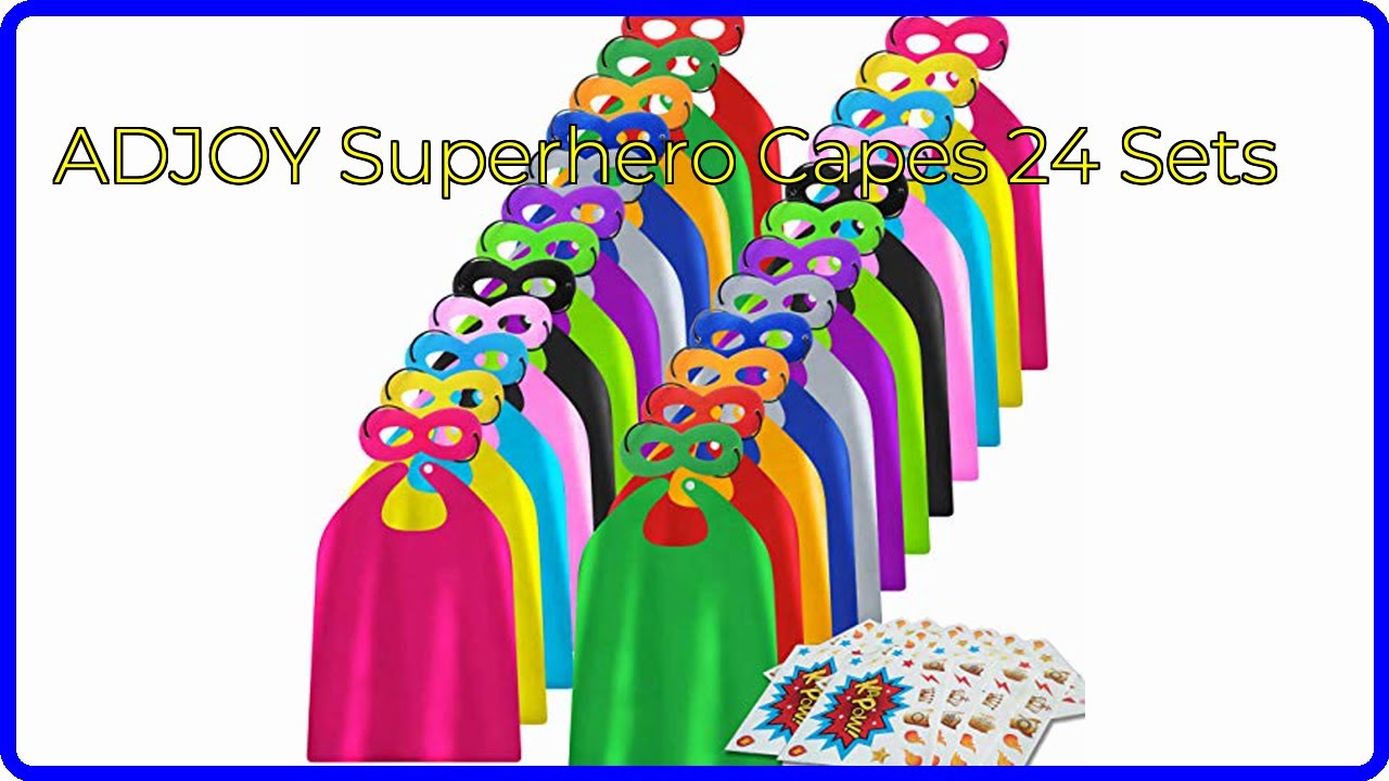 REVIEW (2026): ADJOY Superhero Capes 24 Sets. ESSENTIAL details.