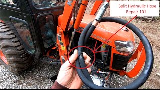 DIY Easy Tractor Hydraulic Hose Repair