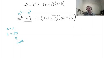 Expanding and factorising 6 - using difference of perfect squares with surds