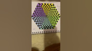 Pattern #pattern #drawing #colors #easy #beginner #video #shorts #reels #paper #doodles #hexagon