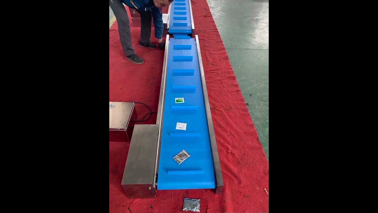 PU belt food grade belt conveyor with hopper