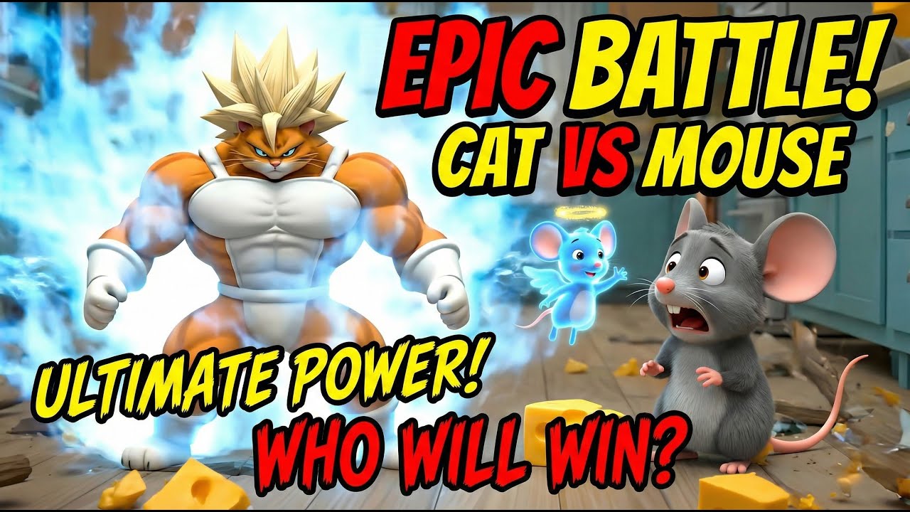💥 Super Saiyan Cat Vs Mouse EPIC BATTLE! 🐱🐭 Who Will Rule The Kitchen? | ULTIMATE POWER!