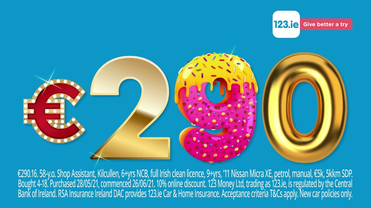 123.ie YouTube Brand Ad | Comprehensive Car Insurance from €290.