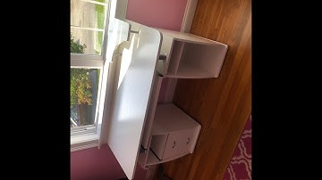 HomCom Home Office Computer Desk Assembly w/ Sliding Keyboard Tray, Elevated Shelf, Drawers