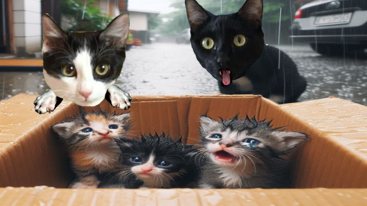 24 HORAS CUIDANDO A UN BEBÉ GATITO PERDIDO EN FAMILIA / Videos de gatos graciosos Luna y Estrella