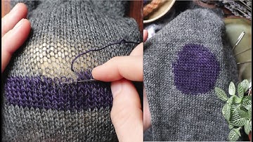 Swiss Darning // Duplicate Stitch for Mending // Visible Mending your Knits