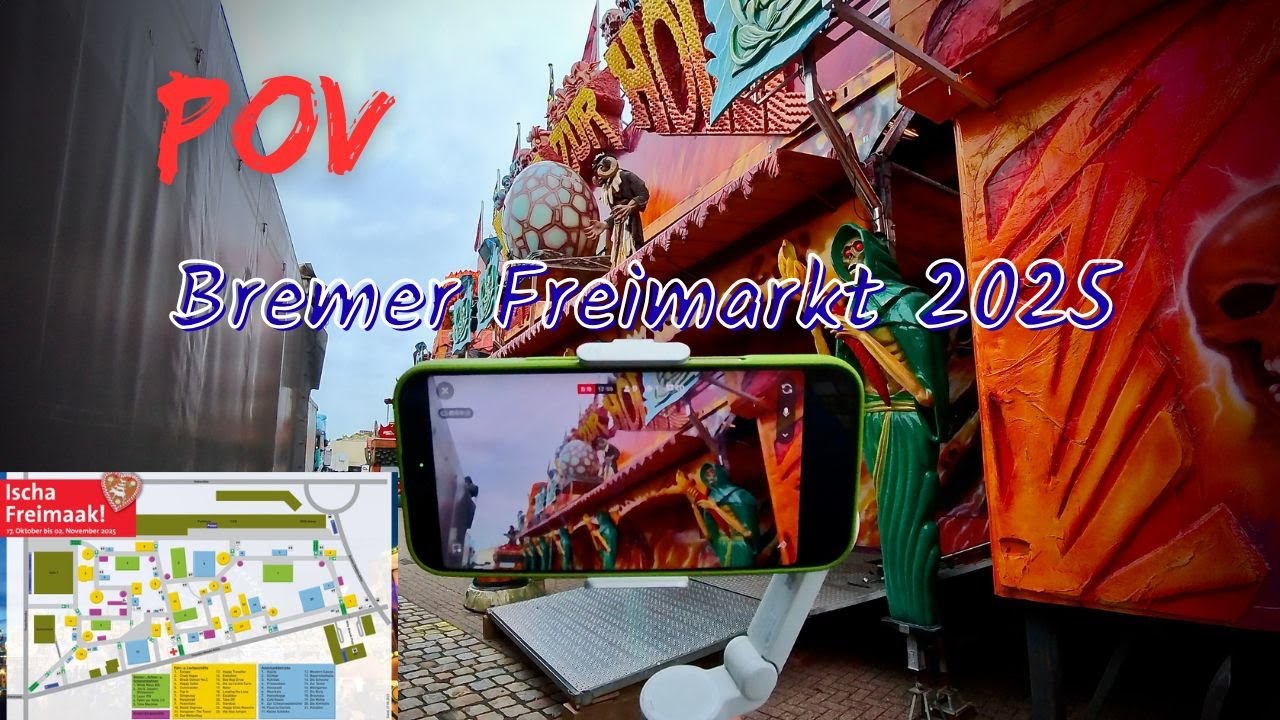 Bremer Freimarkt 2025 Aufbau Live+POV 👀 990.Freimarkt Bremen 2025 Aufbau Walking with me