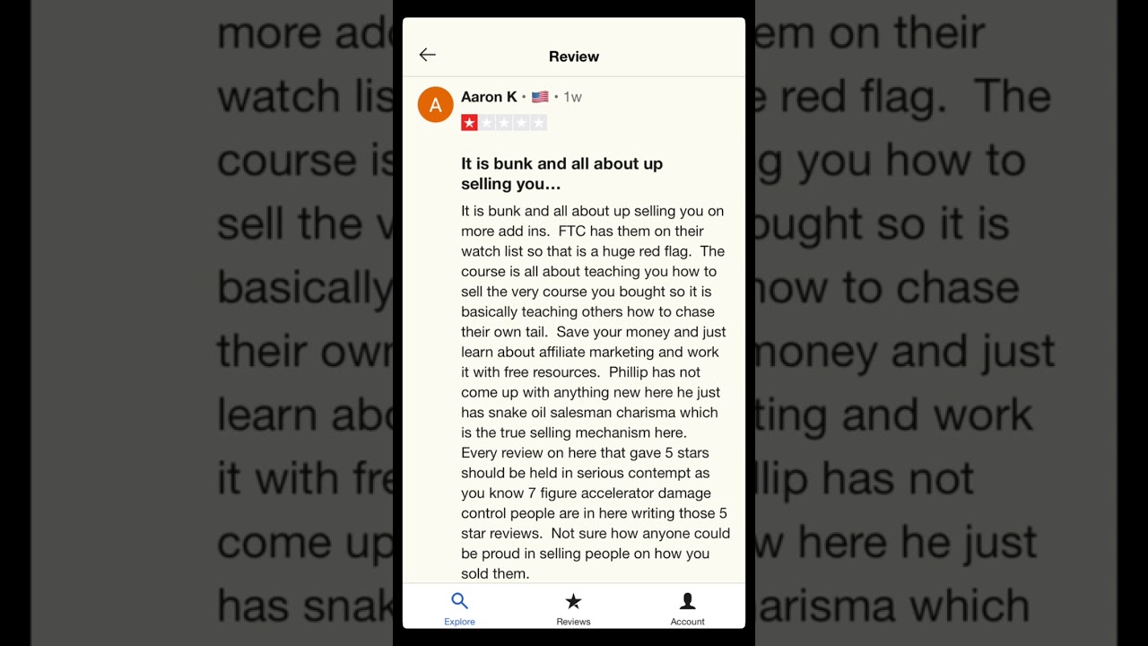7 Figure Accelerator | SCAM ALERT | Trust Pilot - The REAL Testimonials