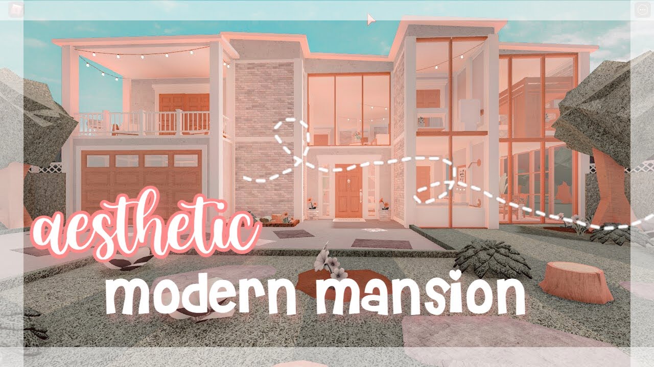 Bloxburg   18 Story   Modern Aesthetic Family Mansion   house build ...