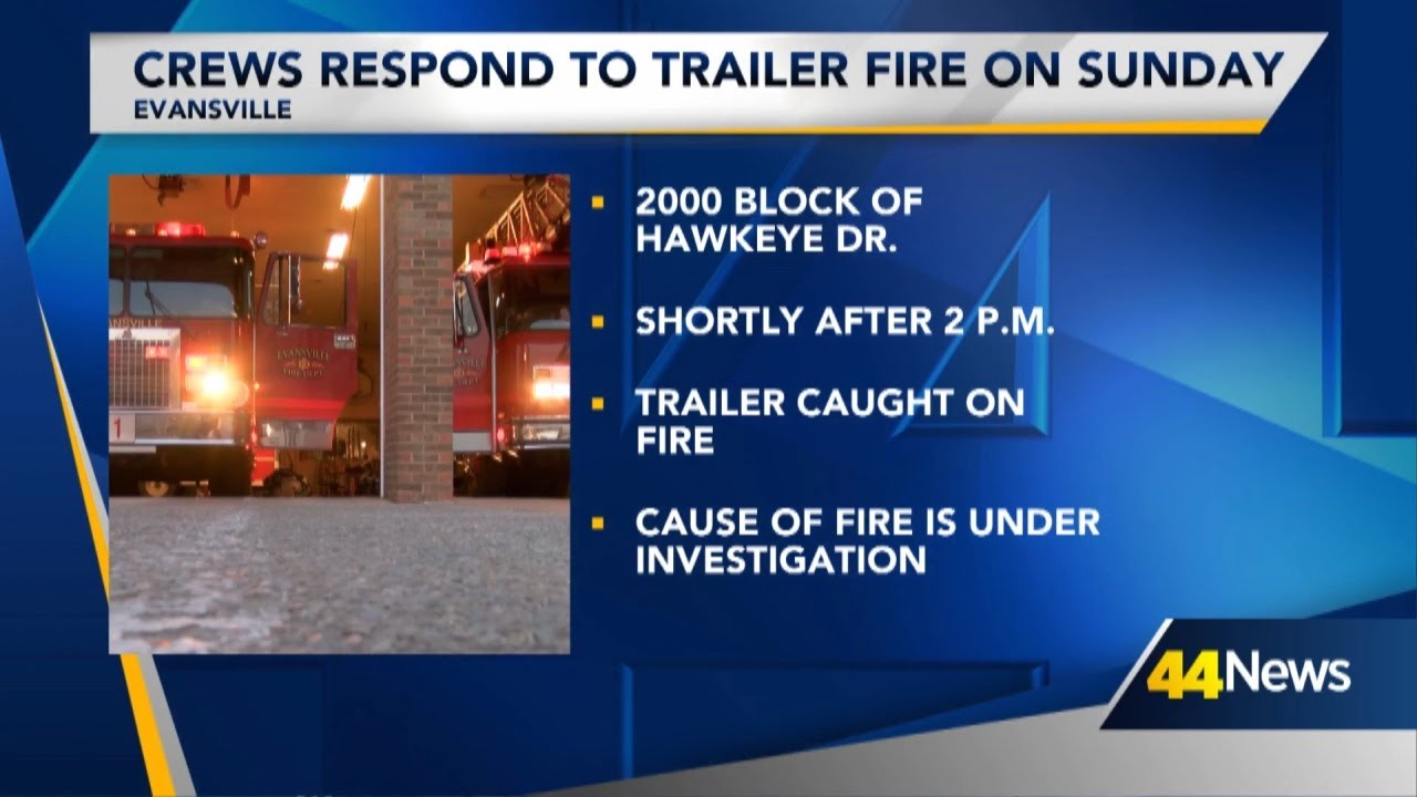 Fire crews respond to trailer fire on Sunday - YouTube