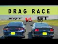 Ford Mustang GT 5.0 10 Speed vs Dodge Charger SRT 392, V8 battle! Drag and Roll Race.