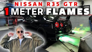 WORLD RECORD FLAMES? Dyno action with my NISSAN R35 GTR  OG Schaefchen