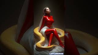 LadyLookbook | Wrapped in Desire: Latex Beauty & the Golden Serpent