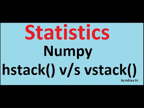 hstack() v/s vstack() functions in Numpy