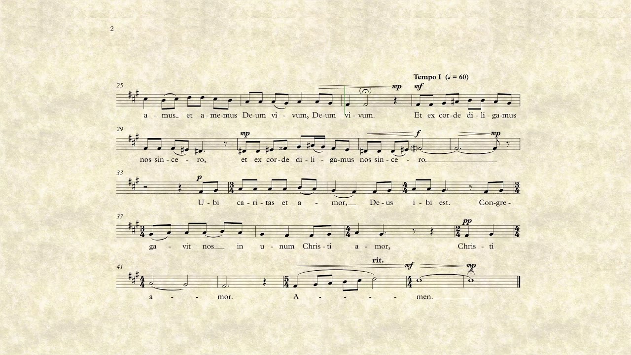 Soprano I - Ubi Caritas, Ola Gjeilo