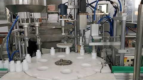 Automatic plastic bottle spray pump cap filling capping machine