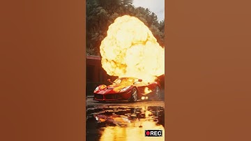 LaFerrari OBLITERATED by a Missile 😳🚀🔥  AI Crash Scene
