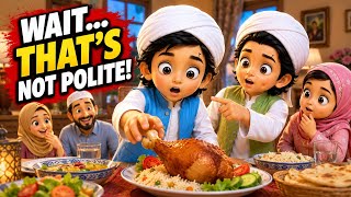 Islamic Manners for Kids: Eating Etiquette & Duas | 3D Animation