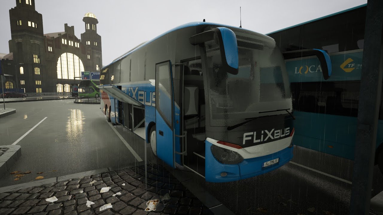 České Budějovice - Prague | *Rainy drive* | Comfort Class HD (Setra S516) | Fernbus Coach Sim