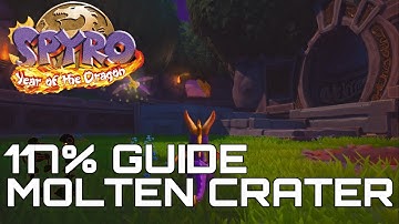 Spyro 3 Year Of The Dragon (Reignited) 117% Guide MOLTEN CRATER (ALL GEMS, EGGS...)