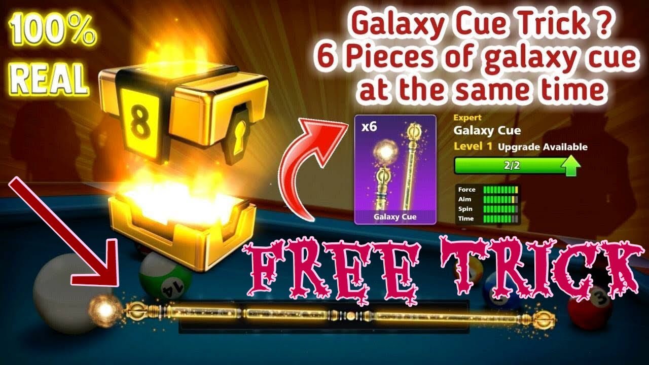 Galaxy cue With Max Level ll Free Trick ll 8 ball pool 🎱 ll Watch Full Video