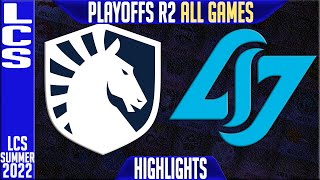 TL vs CLG Highlights ALL GAMES | LCS Playoffs Summer 2022 Round 2 Lower | Team Liquid vs CLG