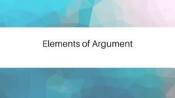 Elements of Argument