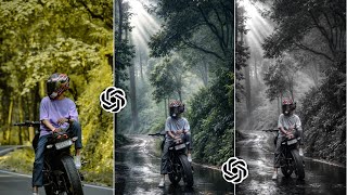 Ultra-realistic moody nature landscape background change photo editing with ChatGPT screenshot 3