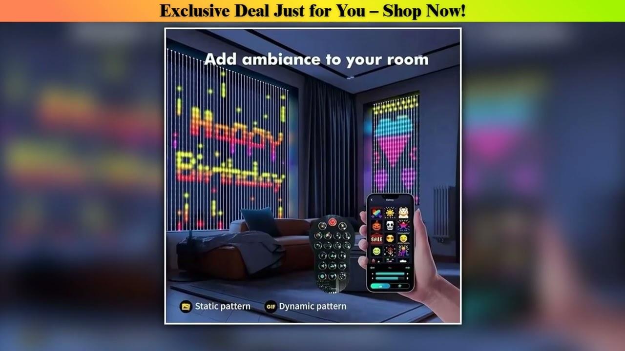 Unboxing Smart LED Curtain Lights Color Changing Curtain Lights with Music Sync APP Remote Control