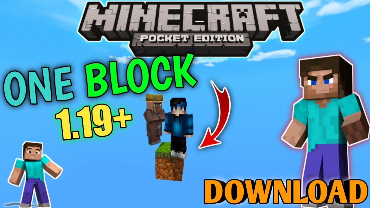 || ONE BLOCK FOR MINECRAFT PE (1.19+) || ONE BLOCK DOWNLOAD MCPE (1.19+)