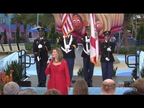 Voices of Liberty sings United States National Anthem at Disneys Art of Animation Resort