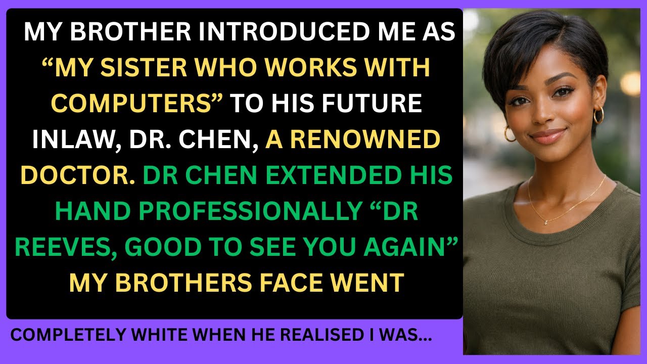 My Brother Called Me a Computer Fixer.... Until His Future In-Law Called Me 'Doctor'.