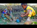 Sokyaa help friend push out watermelon catching watermelon underground