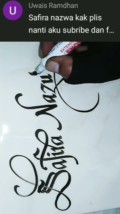 kaligrafi Latin nama Safira | calligraphy #shorts