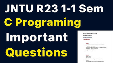 jntu r23 1-1 semster introduction to programimg important questions c programing jntuk jntugv jntua