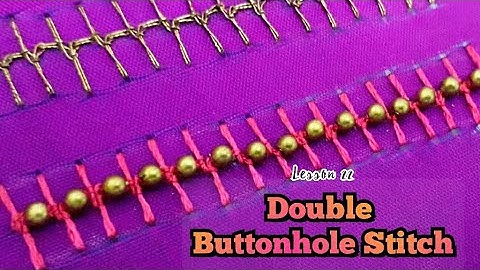 Aari Work Tutorial 22 | Double Buttonhole Stitch