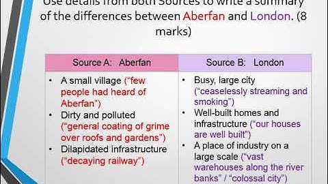 62. GCSE Paper 2, Q2 revision (Aberfan/London earthquake paper)