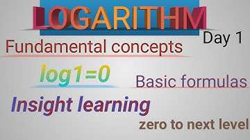 Fundamental concept and basic formula of LOGARITHM|day1|by Adeshsir| #insightlearning #logarithmday1