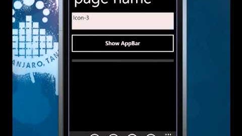 WP7 ApplicationBar Demo