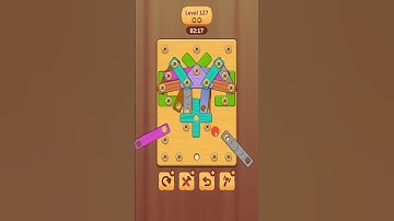 Wood Nuts & Bolts Level 127 #games #woodpuzzlegame #gaming #woodenpuzzle #woodgame #woodnutsandbolts