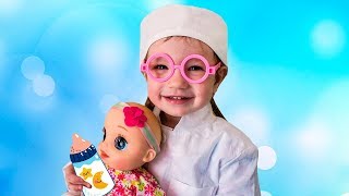 Есения И Тима Играют С Куклой Baby Alive