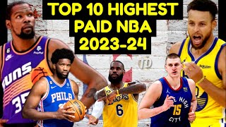 Top 10 Highest Paid NBA Players - NBA Season 2023-2024