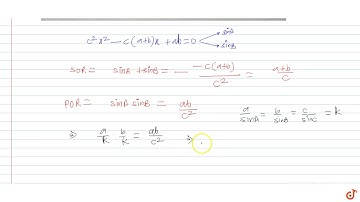 If  `sinA and sinB` of a triangle ABC satisfy  `c^2x^2-c(a+b)x + ab = 0`, then the triangle is