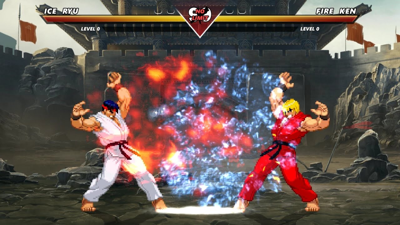 ICE RYU vs FIRE KEN - Highest Level Amazing Fight! - YouTube
