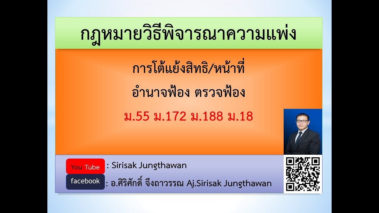วิแพ่ง EP 3 การโต้แย้งสิทธิ/หน้าที่ อำนาจฟ้อง ตรวจฟ้อง