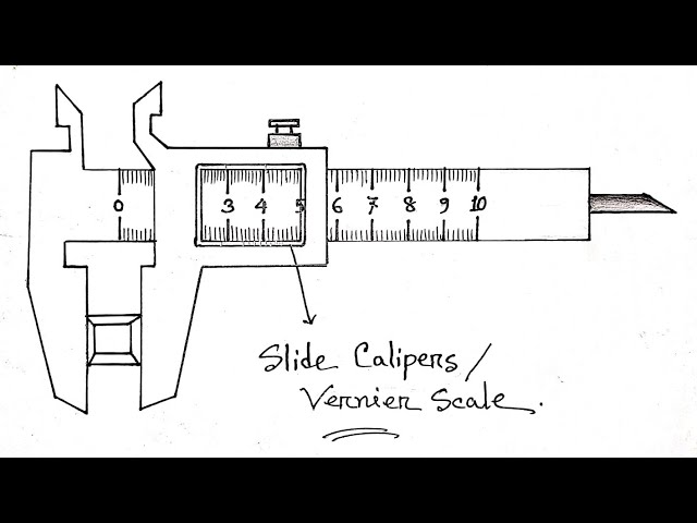 Drawing of the bearing housing with vernier calipers and pencils Stock  Photo | Adobe Stock