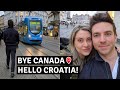 16+ HOUR TRAVEL DAY WITH A DOG 🇭🇷 Montreal-Zurich-Zagreb | Vero and Justin (travel vlog)