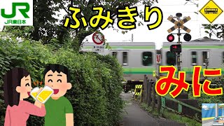 【踏切】相模原ミニ踏切　JR横浜線　Japan Railway crossing JR Yokohama LINE RAILWAY(Kanagawa japan)