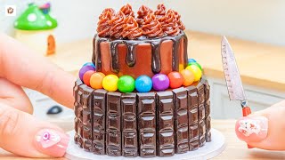Beautiful Miniature Rainbow Chocolate Cake Decorating | 1000+ ASMR Miniature Cooking